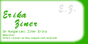 erika ziner business card